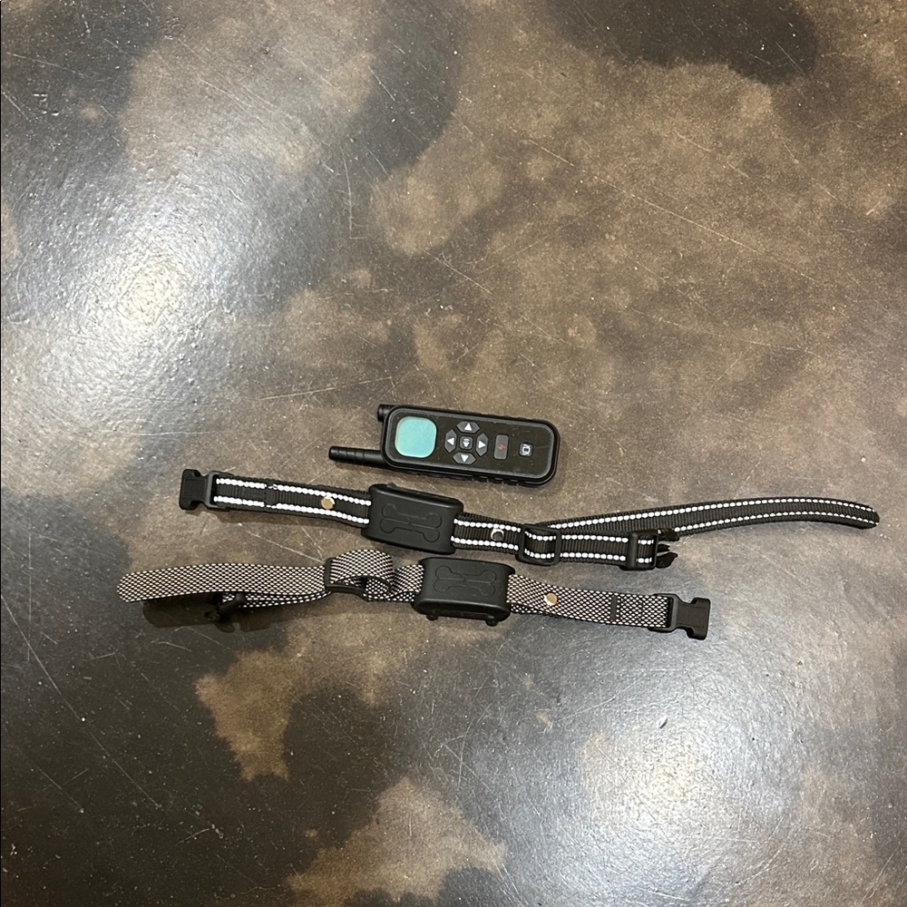 Black and Gray Dog Training Collar Set